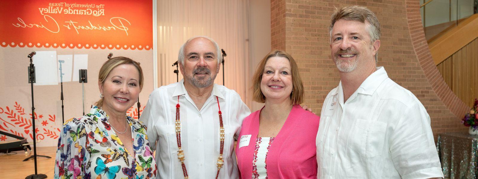 President Bailey posing with Mr. Paul Penler, Dr. Llana Albanese and Dr. Keylly Nassour.  